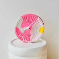 Deco Incense Holder - Pink, White & Mustard (ready to ship)